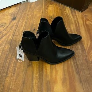 Women's Beatrix Cut Out Heeled Bootie - A New Day, Black, Size 6.5